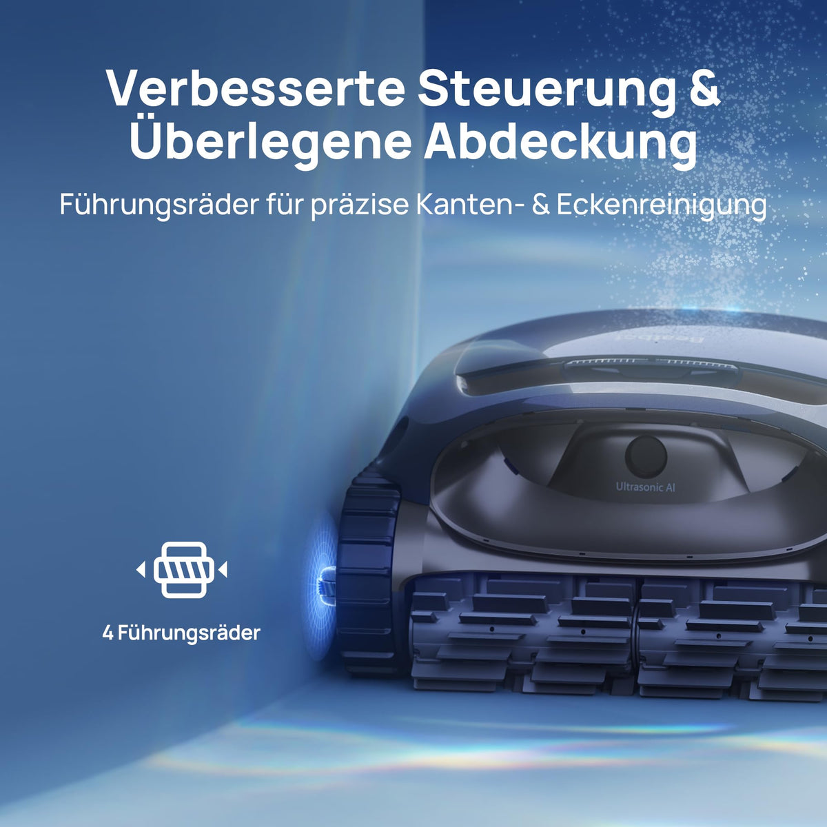 Beatbot AquaSense 2 Poolroboter, Oberflächen-Parkfunktion, Fenstergrau