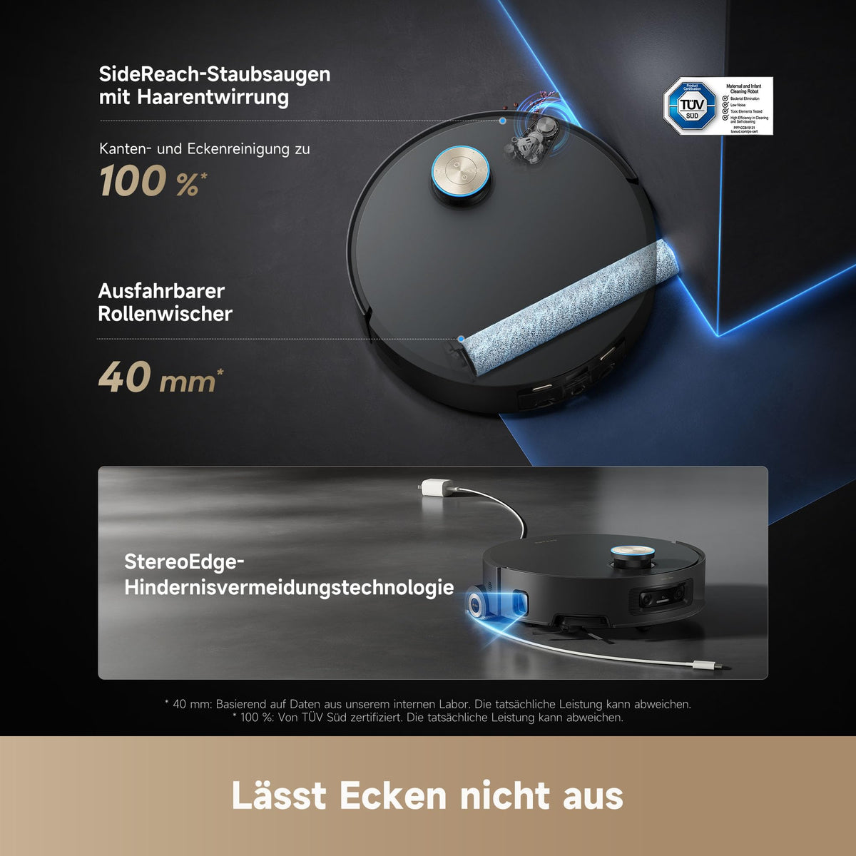 dreame Aqua10 Ultra Roller Complete Saugroboter, AquaRoll-Wischmopp