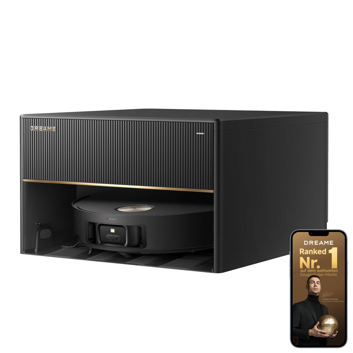 dreame X50 Master Saugroboter mit kompakter 24,9-cm-Basisstation
