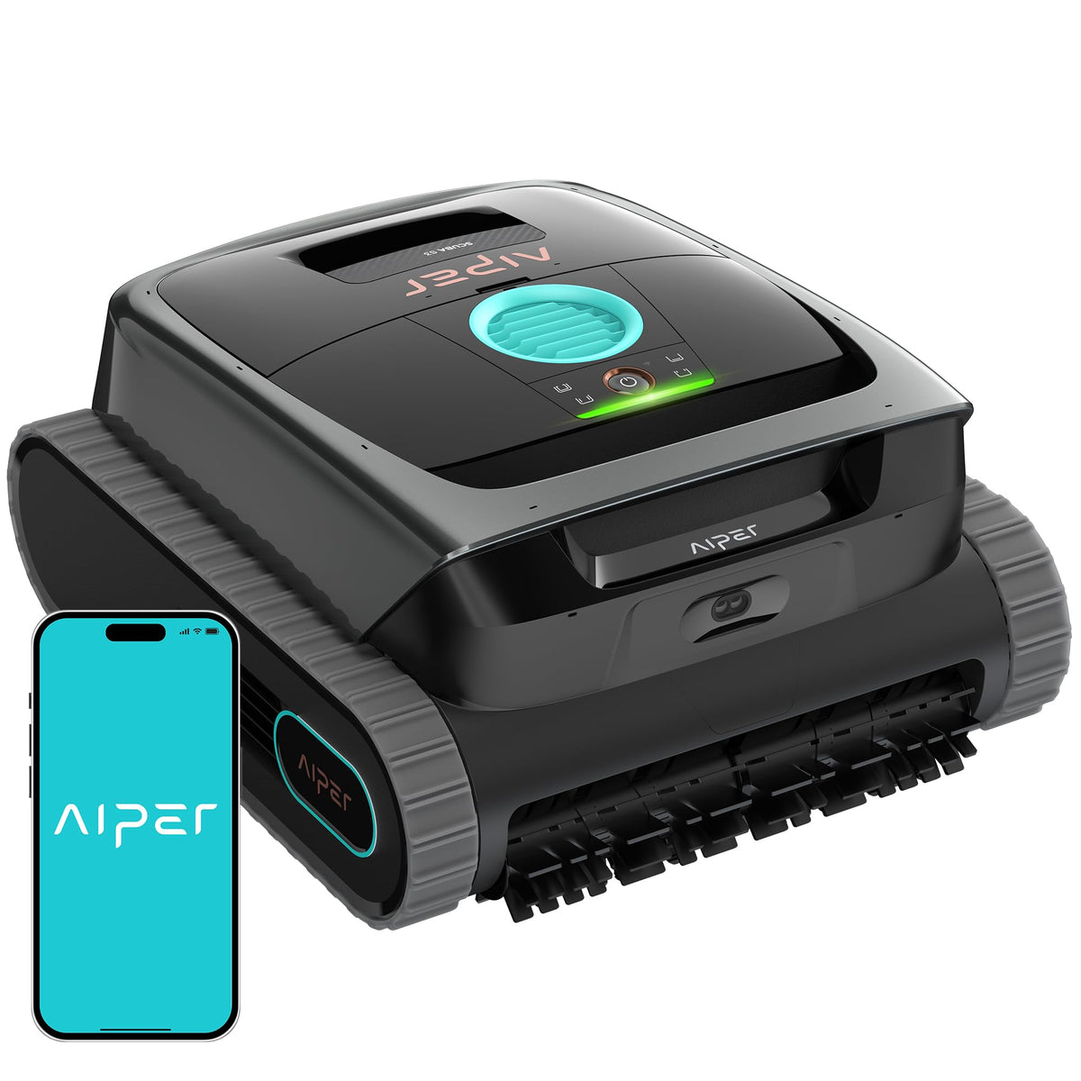 AIPER (2026 Neu) Scuba S3 Poolroboter für Boden, Wand & Wasserlinie, Poolsauger Akku mit Wasserlinien-Parkfunktion, 3-Mikron-Filter, Sensor-Navigation & App-Steuerung, für Einbau- & Aufstellpools