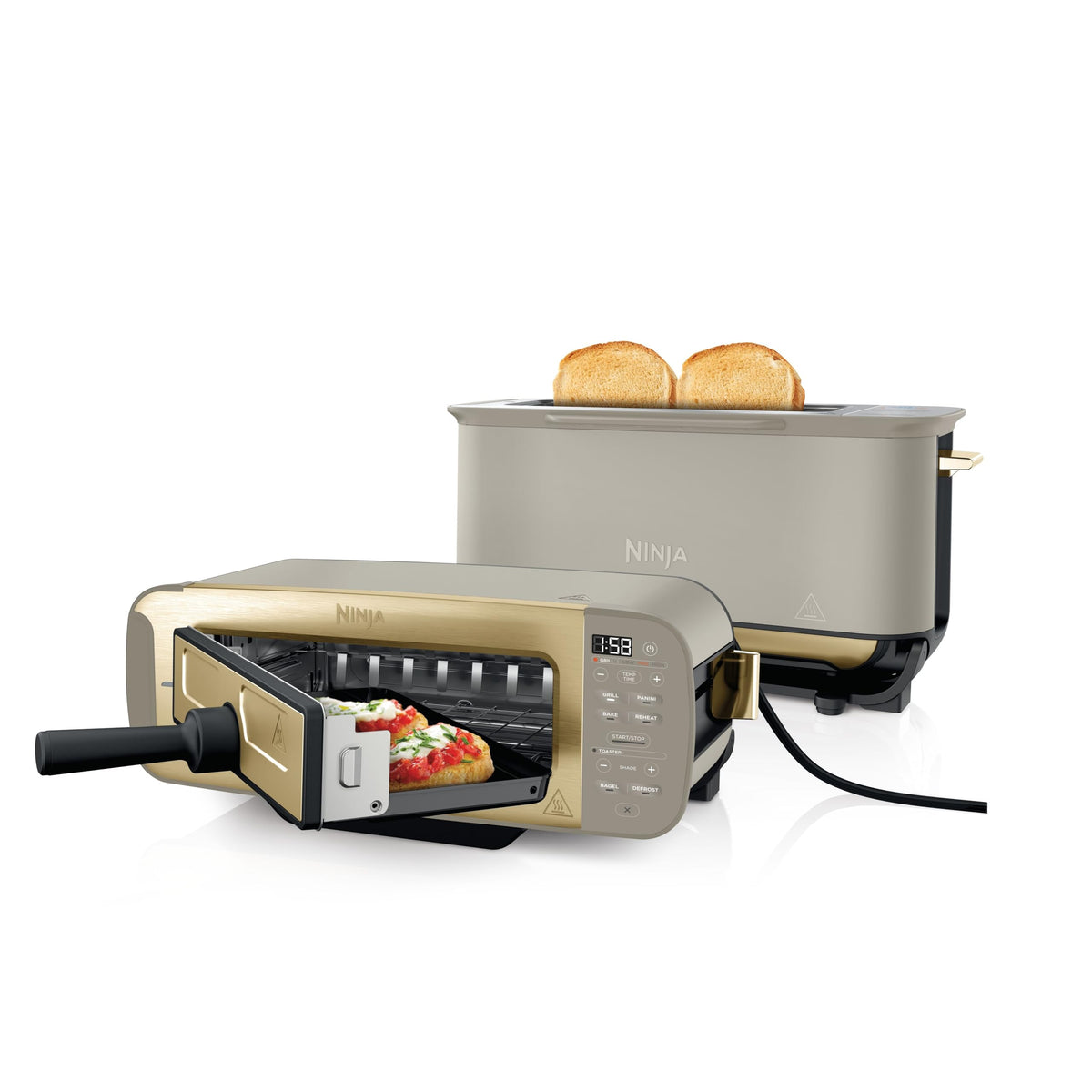Ninja Foodi 3-in-1 Toaster, Elektrogrill mit Deckel, ST202EUSTGD