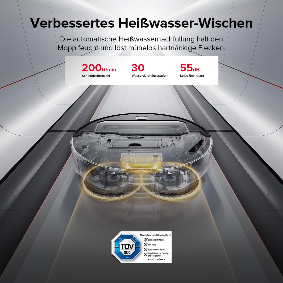 roborock Saros Z70 Saugroboter mit Wischfunktion, OmniGrip Arm, KI-gestützt