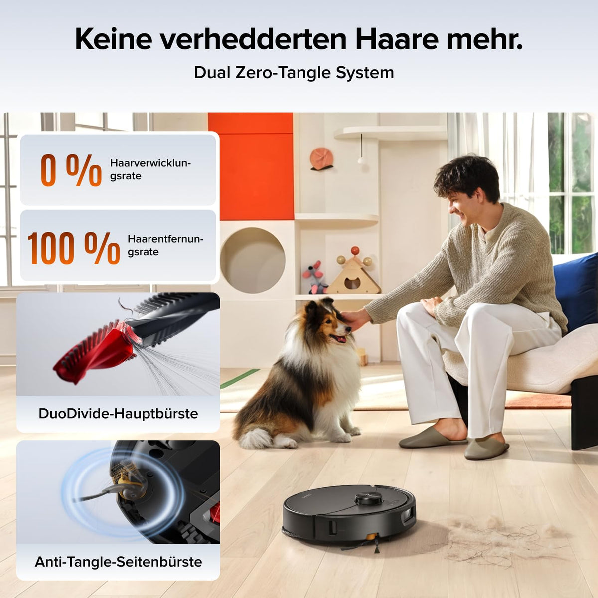 roborock Qrevo 2 Pro Saugroboter mit Wischfunktion, 25.000 Pa Saugkraft
