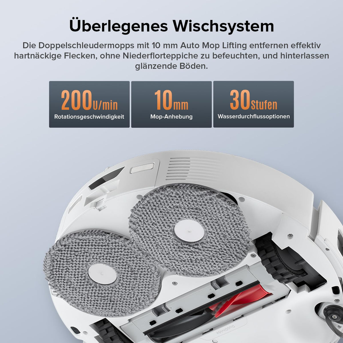 roborock Qrevo Edge S5A Saugroboter mit Wischfunktion,Dual Anti-Tangle-System,18.500Pa,FlexiArm Design Kantenreinigung, Hebarem Wischmopp,75℃ Heißwasser-Moppwäsche (Weiß)