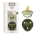 BIBS Colour Schnuller, 0-6 Monate, 2er-Pack, Sage/Hunter Green