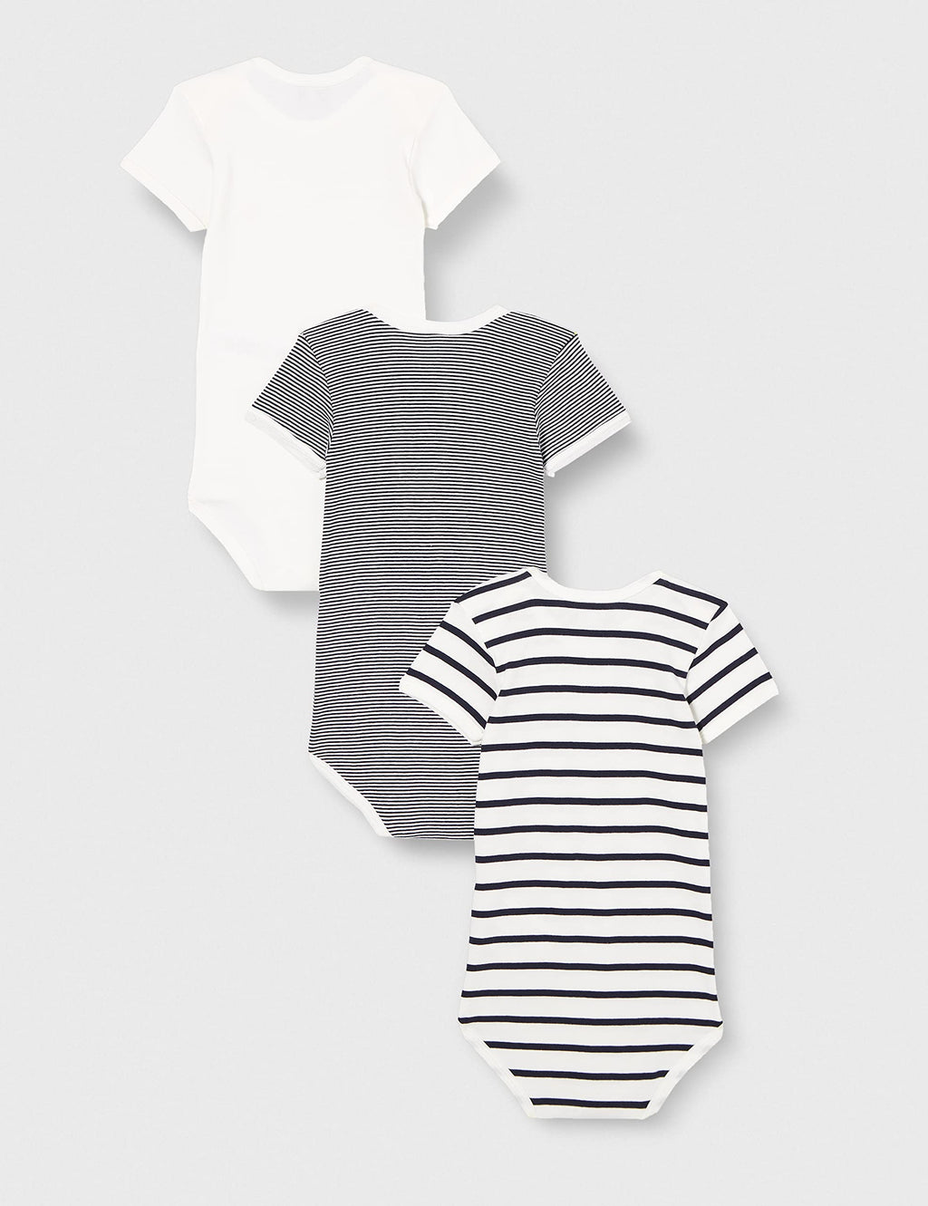 Petit Bateau Unisex BabyKurzarm-Body mit Streifen (3er Pack) , Variante 1, 12 Monate