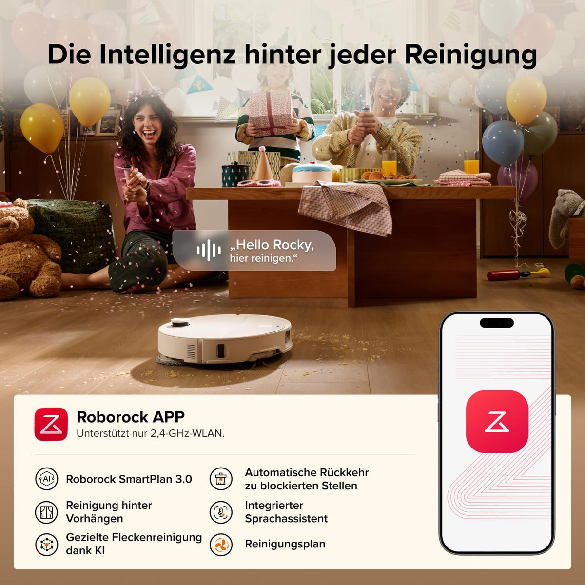 roborock Qrevo Edge 2 Set Saugroboter mit Wischfunktion&Hebarem Wischmopp