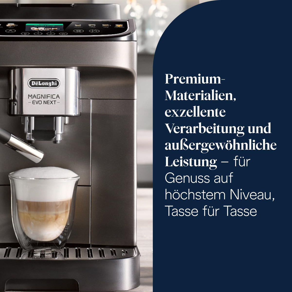 De'Longhi Magnifica Evo Next - Kaffeevollautomat 13 Getränke Titan