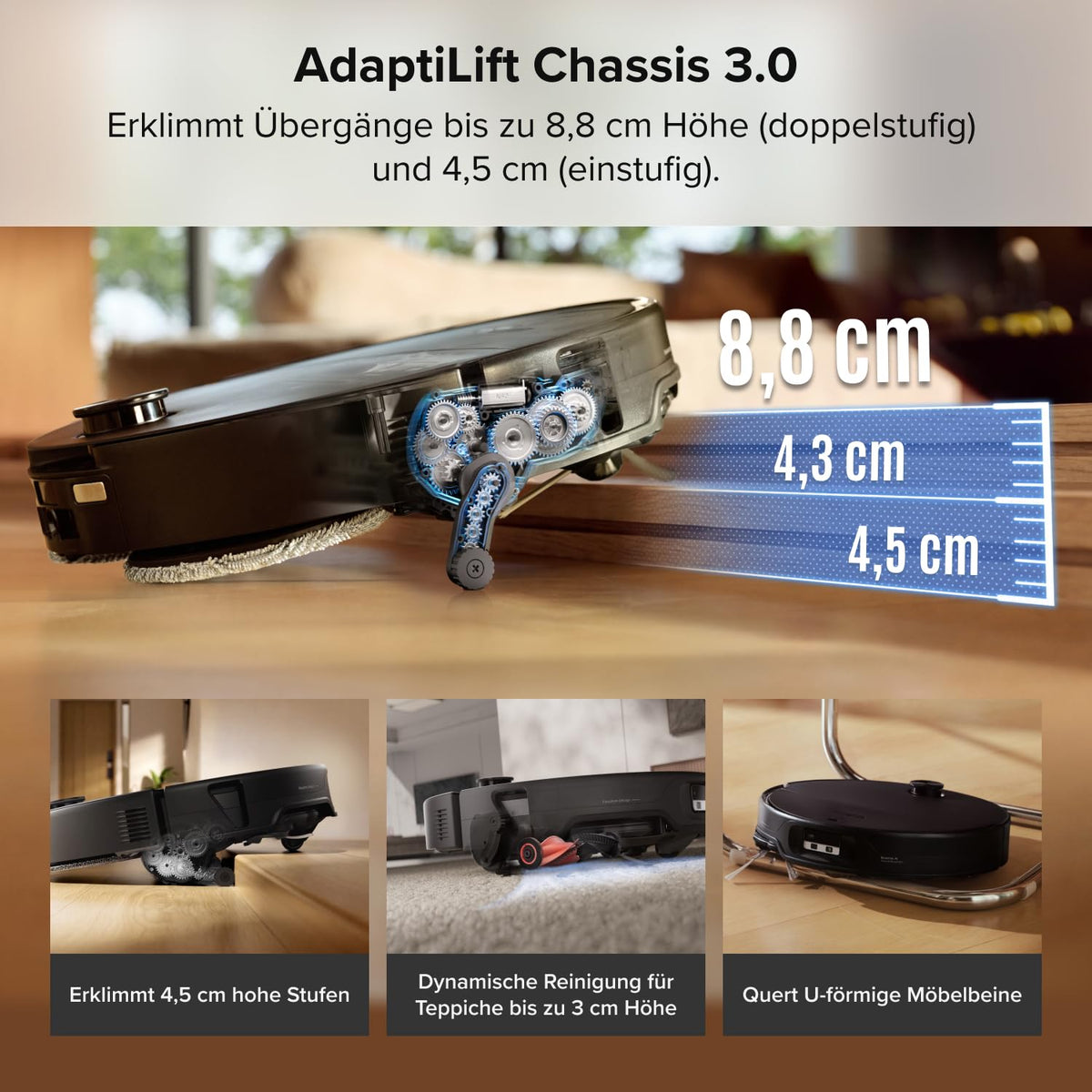 roborock Saros 20 Neo Saugroboter mit Wischfunktion, 36.000 Pa Saugkraft