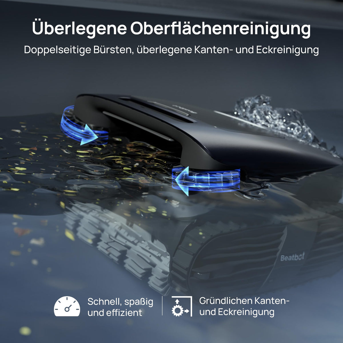 Beatbot Aquasense 2 Ultra Poolroboter, KI Mapping, 5-in-1 Reinigung, Blau