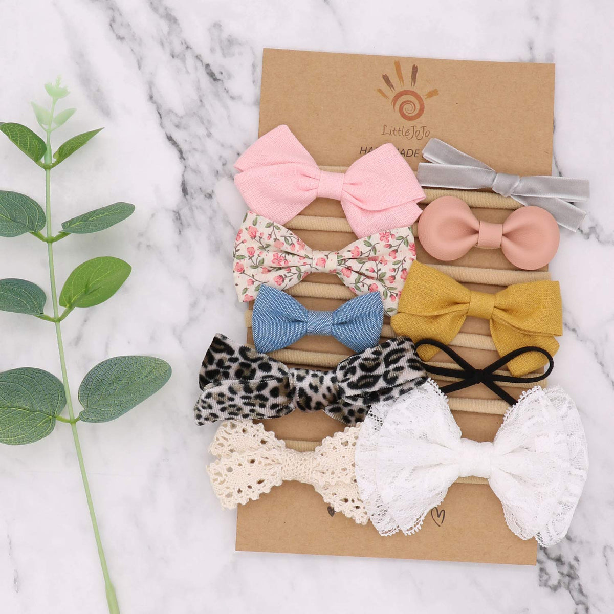 DRESHOW 10 Stück Baby Haarband Baby Stirnbänder Baby Mädchen Nylon Stirnband Neugeborene Kleinkinder Haarbänder und Bögen Kinder Haarschmuck