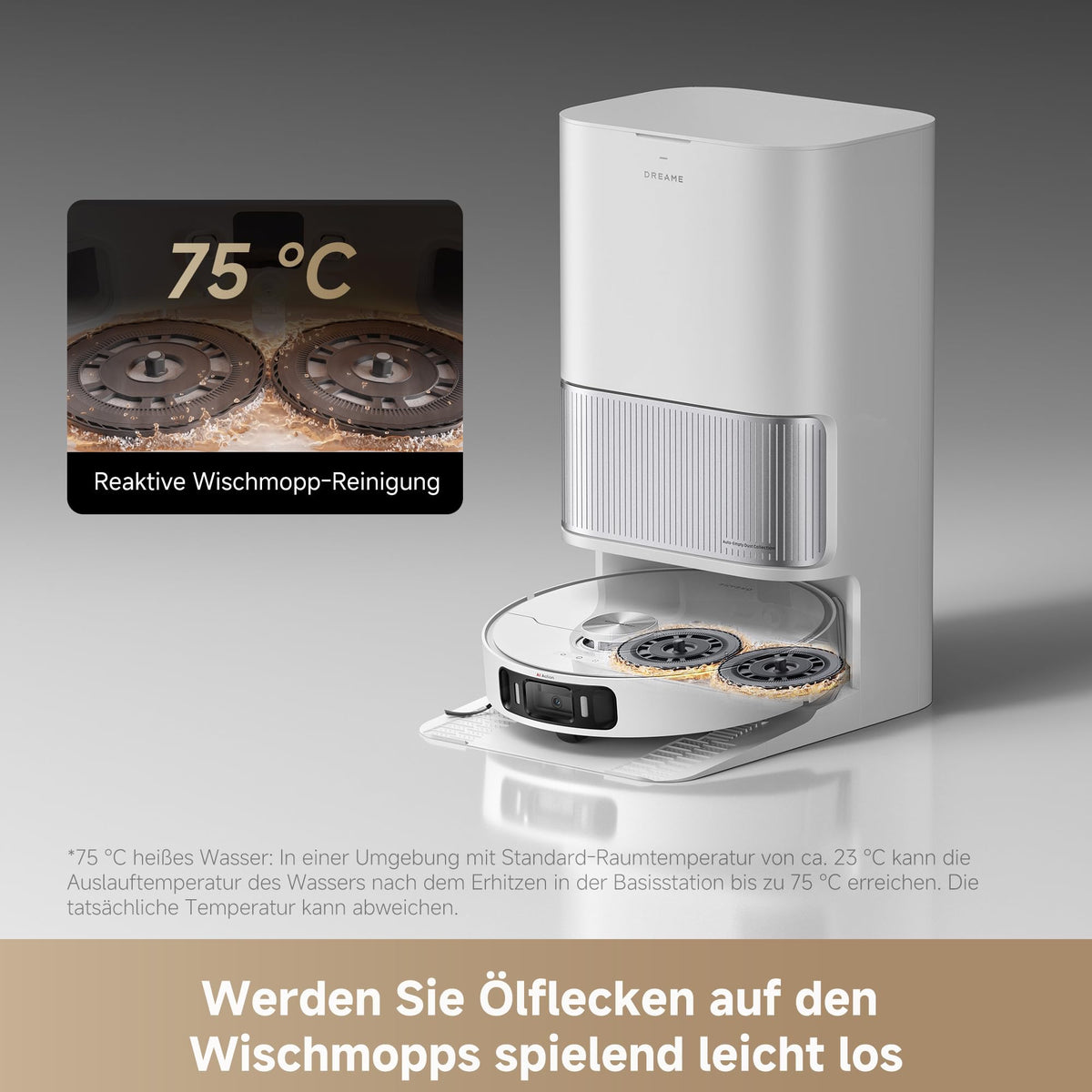 dreame L40 Ultra AE Saugroboter mit Wischfunktion, 19.000 Pa Saugkraft, viele Bürsten und EIN Flexibler Wischmopp, nassen und trockenen Schmutz,Das All-in-1-Dock entleert Staub