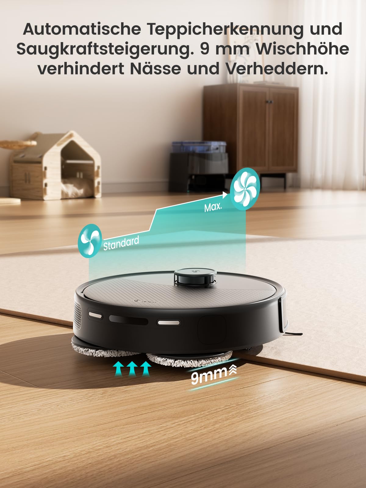 Lefant Saugroboter mit Wischfunktion 23000Pa 75°C Heißwasser-Moppwäsche