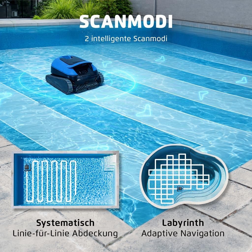 Dolphin (NEW Nautilus EON 100 Poolroboter Boden und Wand, Treppen, Wasserlinienreinigung, Feiner Filter, UltraRun-Reinigungen, App-Steuerung, Intelligente Navigation, Eingelassene Pools bis zu 15m