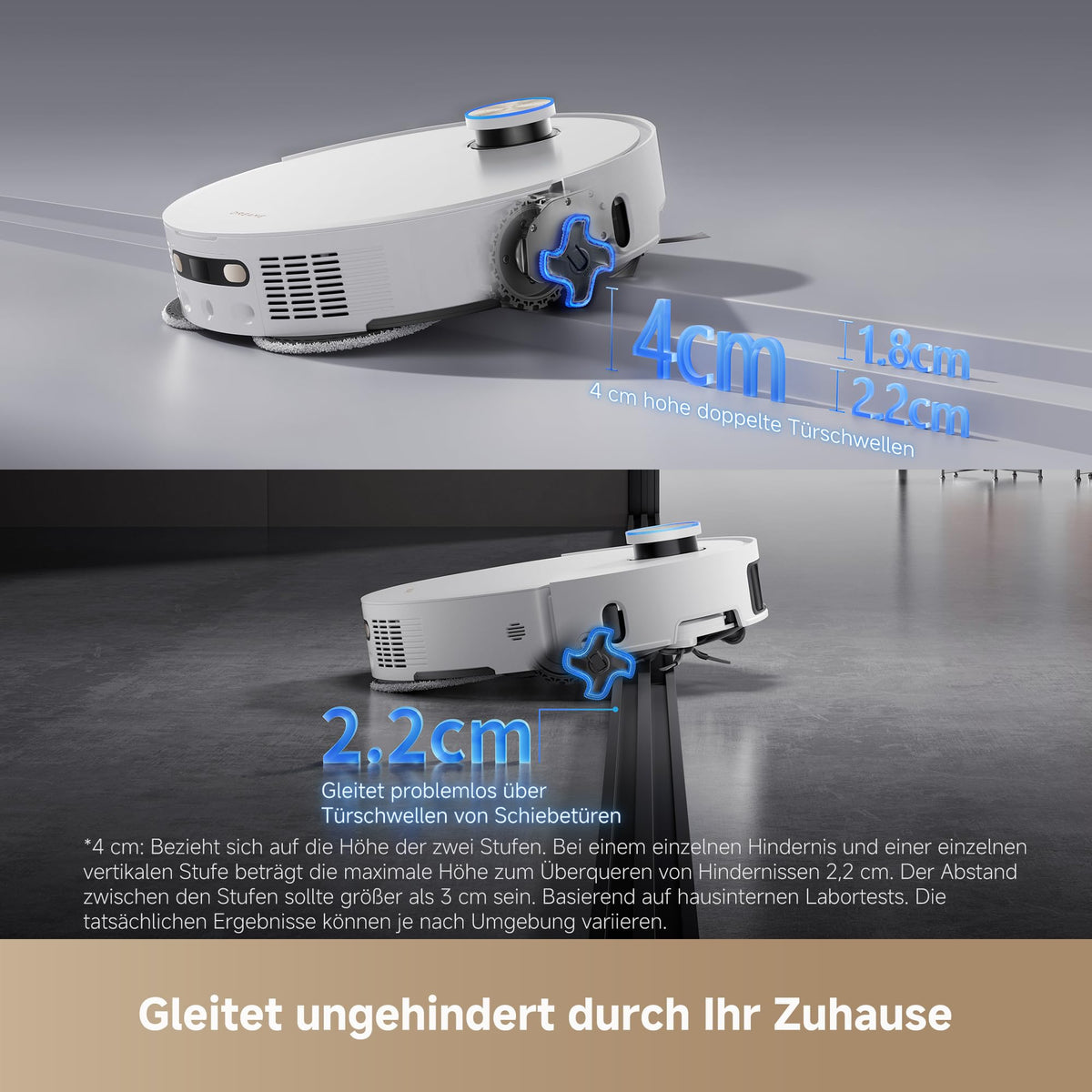 dreame L50 Pro Ultra Saugroboter mit 8,95 cm Höhe, DuoBrush, 19.500 Pa