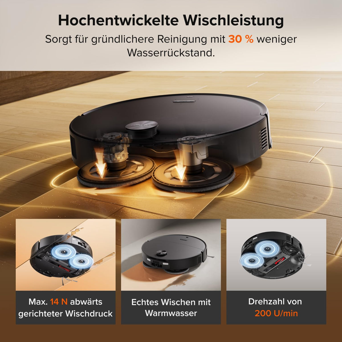 roborock Saros 20 Neo Saugroboter mit Wischfunktion, 36.000 Pa Saugkraft
