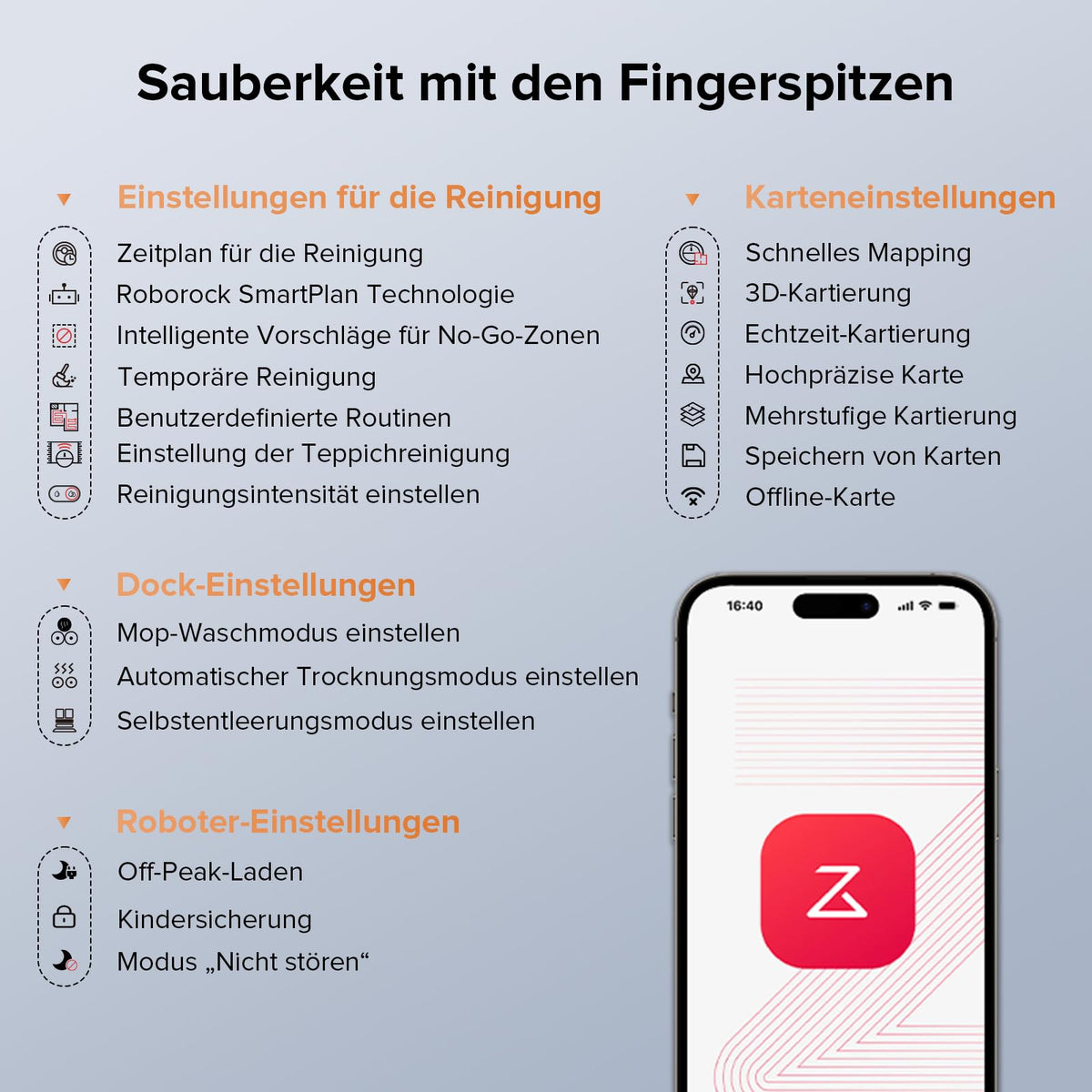 roborock Qrevo Edge S5A Saugroboter mit Wischfunktion,Dual Anti-Tangle-System,18.500Pa,FlexiArm Design Kantenreinigung, Hebarem Wischmopp,75℃ Heißwasser-Moppwäsche (Weiß)