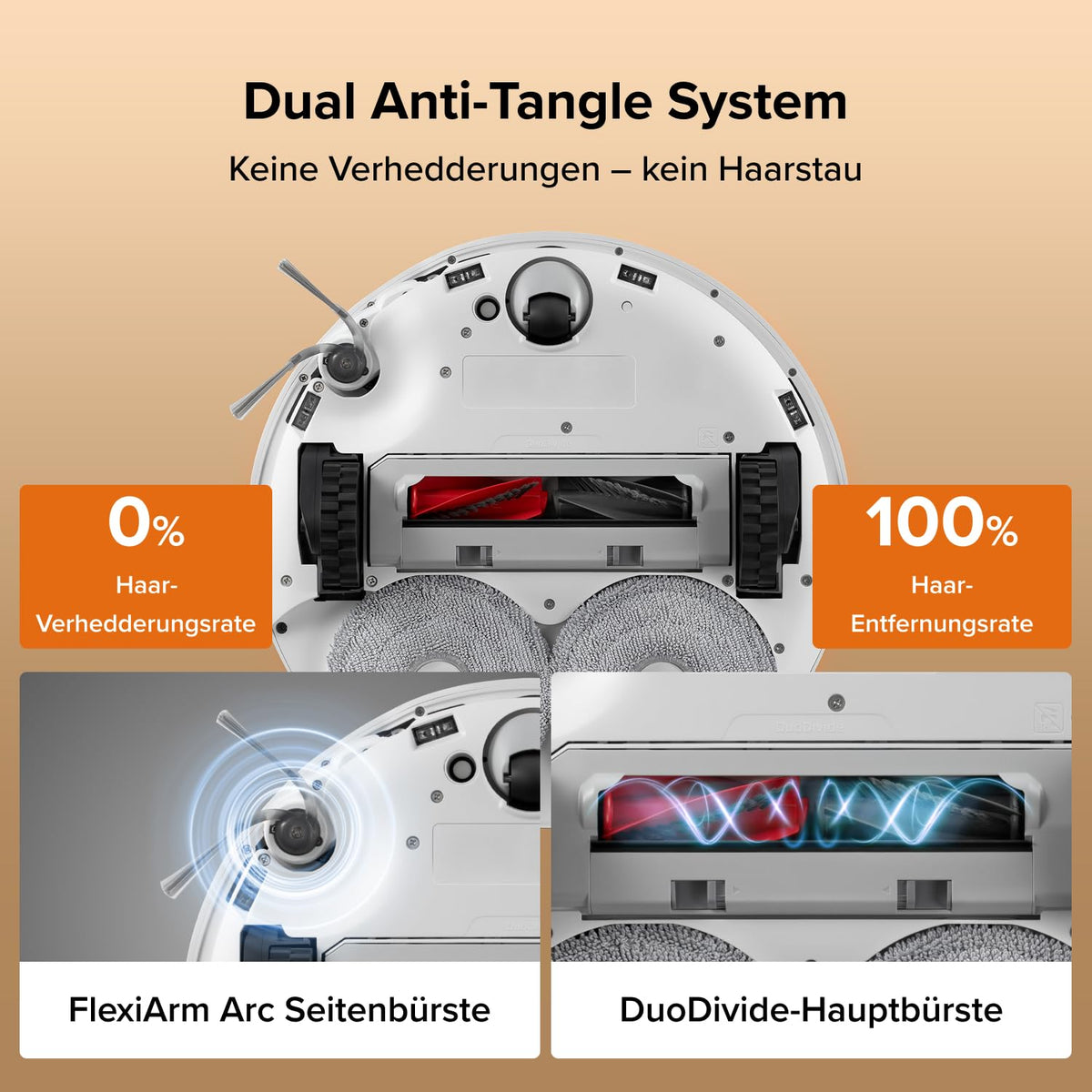 roborock Qrevo Edge 2 Set Saugroboter mit Wischfunktion&Hebarem Wischmopp