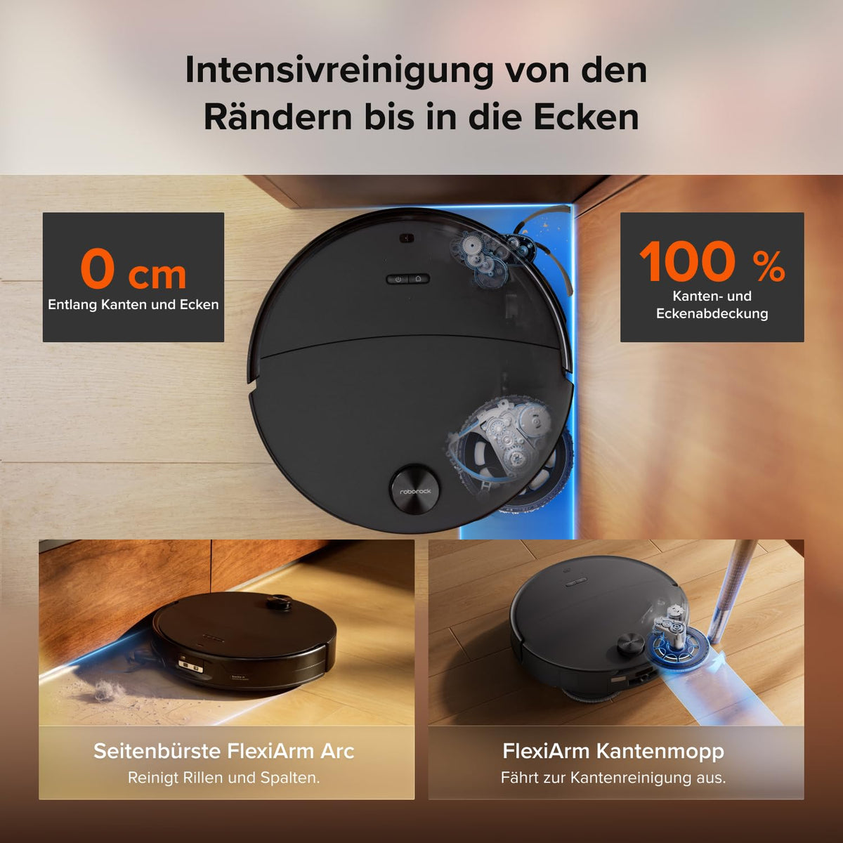 roborock Saros 20 Neo Saugroboter mit Wischfunktion, 36.000 Pa Saugkraft