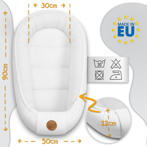 Babynest babynestchen neugeborene 90 x 50 cm baby nestchen tragbar nest für bett kinder kuschelnest coccon für jungen und mädchen afrika blau