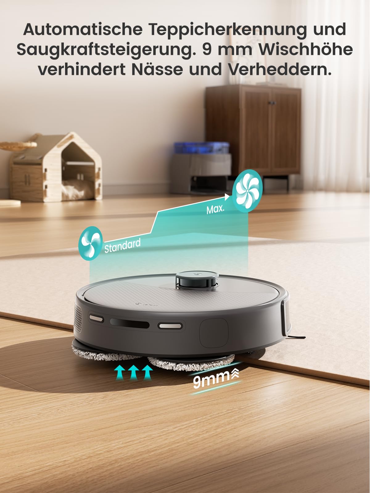 Lefant Saugroboter mit Wischfunktion 75°C Heißwasser-Moppwäsche 23000Pa