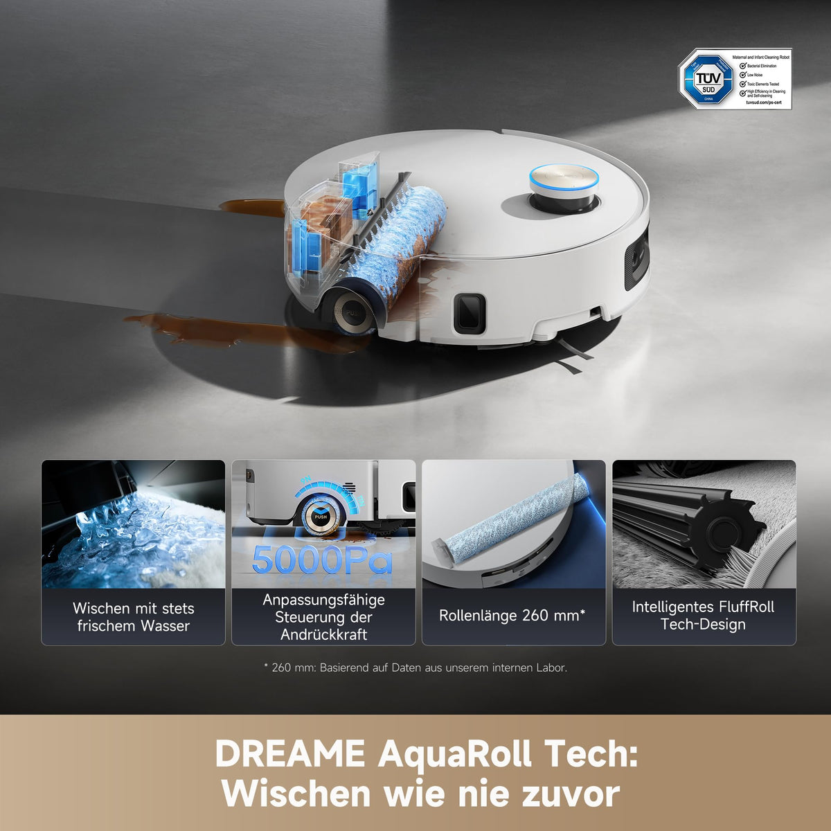 dreame Aqua10 Ultra Roller Complete Saugroboter mit AquaRoll-Wischmopp
