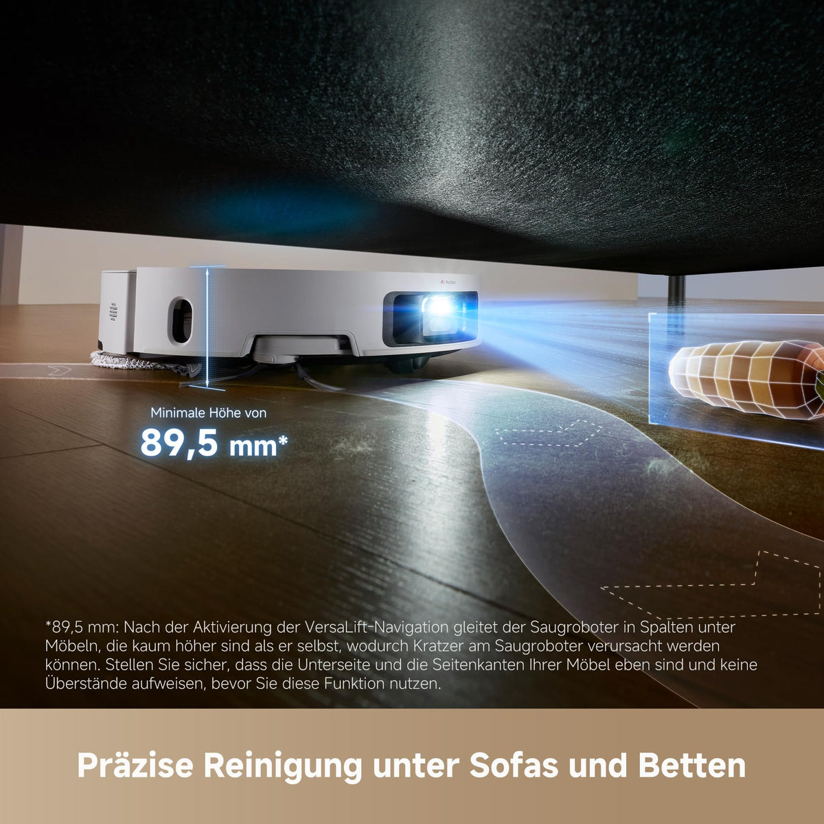 dreame L50 Pro Ultra Saugroboter mit 8,95 cm Höhe, DuoBrush, 19.500 Pa