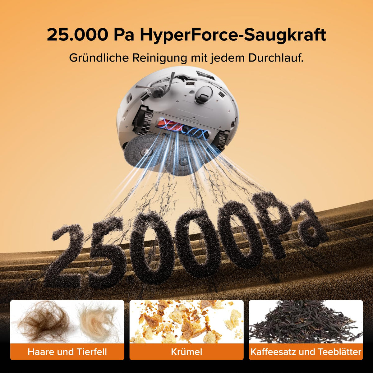 roborock Qrevo Edge 2 Set Saugroboter mit Wischfunktion&Hebarem Wischmopp