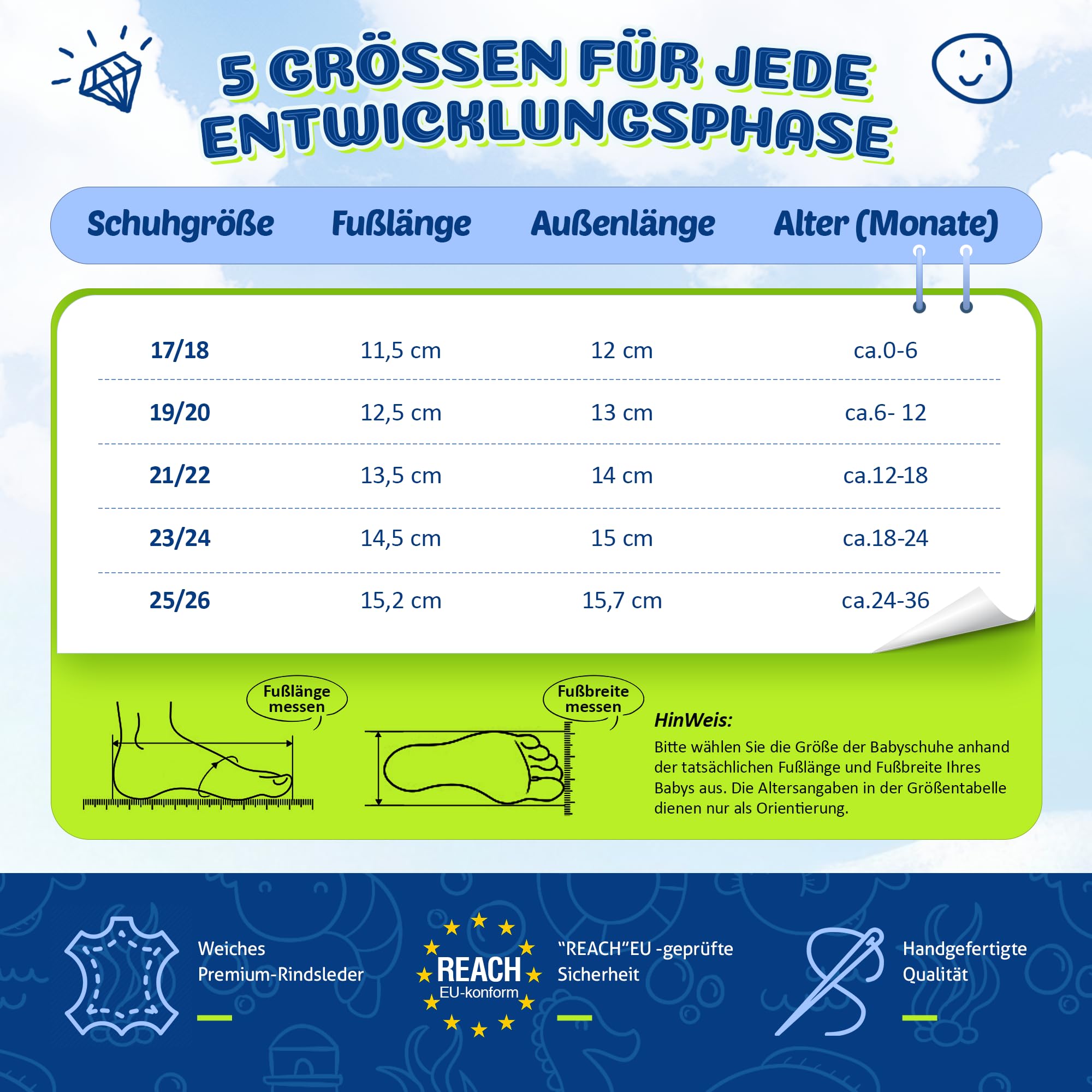 SAYOYO Krabbelschuhe Baby Lauflernschuhe für Kleinkinder Weiche Leder mit Rutschfester Sohle Lederschuhe Jungen Mädchen Babyhausschuhe, 12-18 Monate, Schwarz Wal