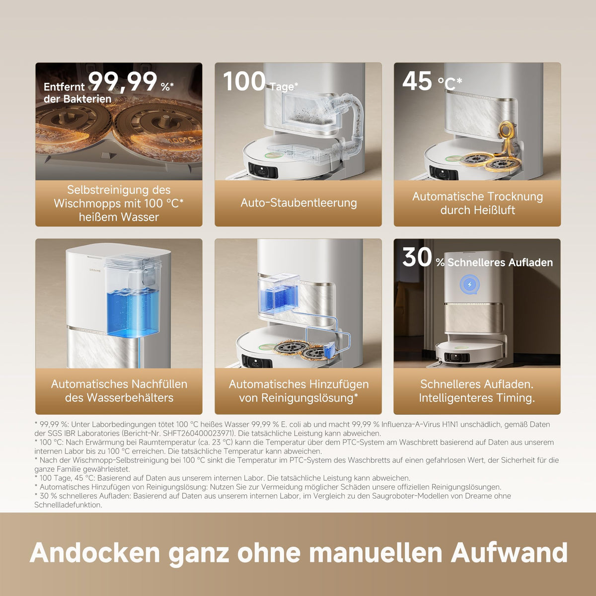 dreame L60 Ultra Saugroboter mit Wischfunktion, 35.000 Pa Saugkraft