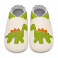 SAYOYO Baby Krabbelschuhe Leder rutschfest 12-18 Monate 21/22 Beige Dinosauri