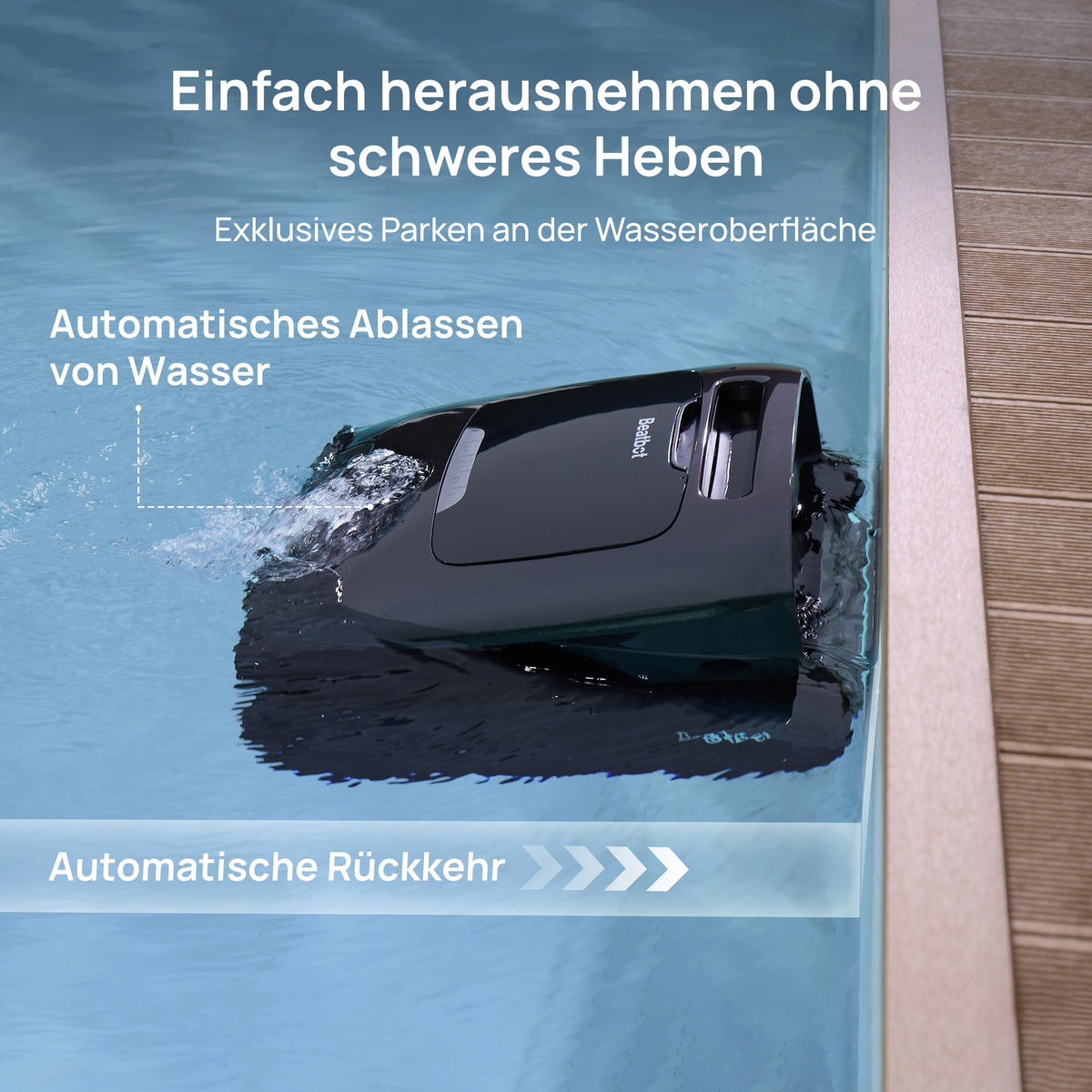 Beatbot AquaSense 2 Pro Poolroboter Set mit Klärmittel-Satz, Oberflächen