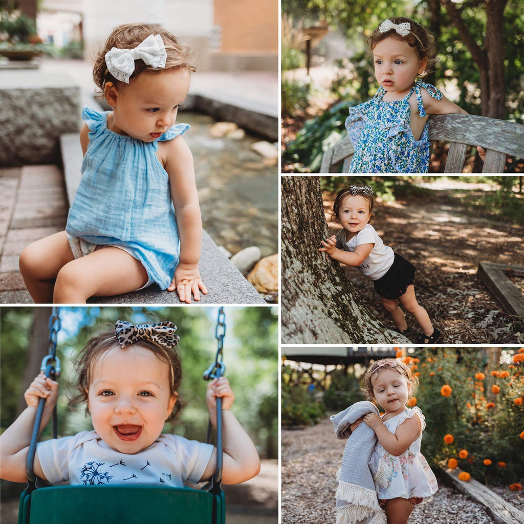 DRESHOW 10 Stück Baby Haarband Baby Stirnbänder Baby Mädchen Nylon Stirnband Neugeborene Kleinkinder Haarbänder und Bögen Kinder Haarschmuck