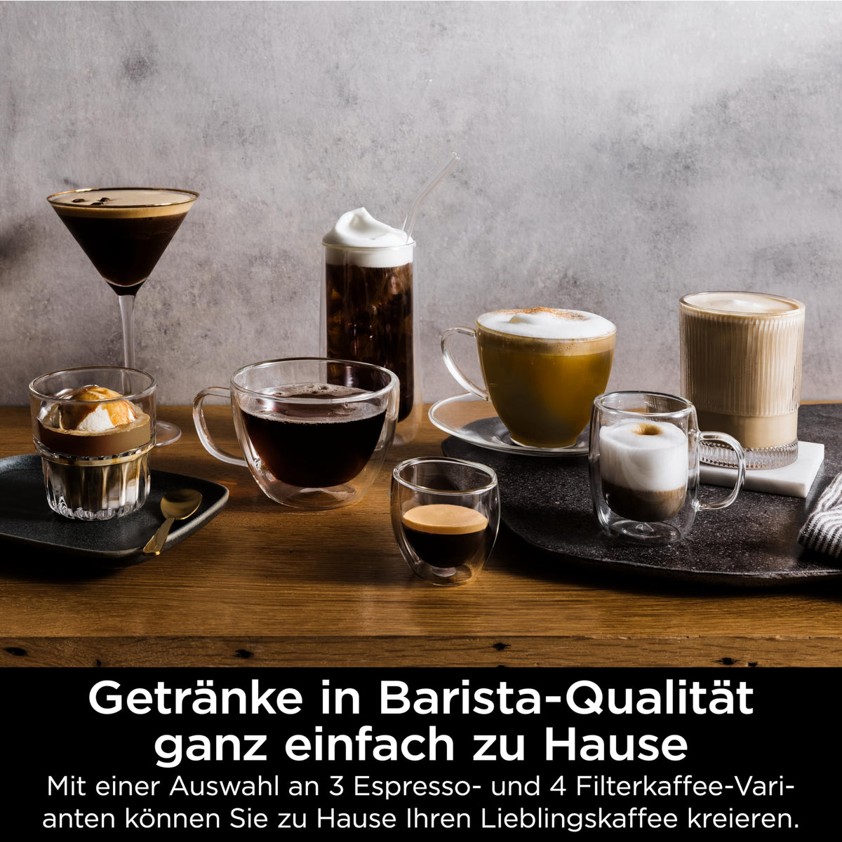 Ninja Luxe Premier 3-in-1 Kaffeemaschine ES601EUGM, Grau-Metall, ES601EUGM