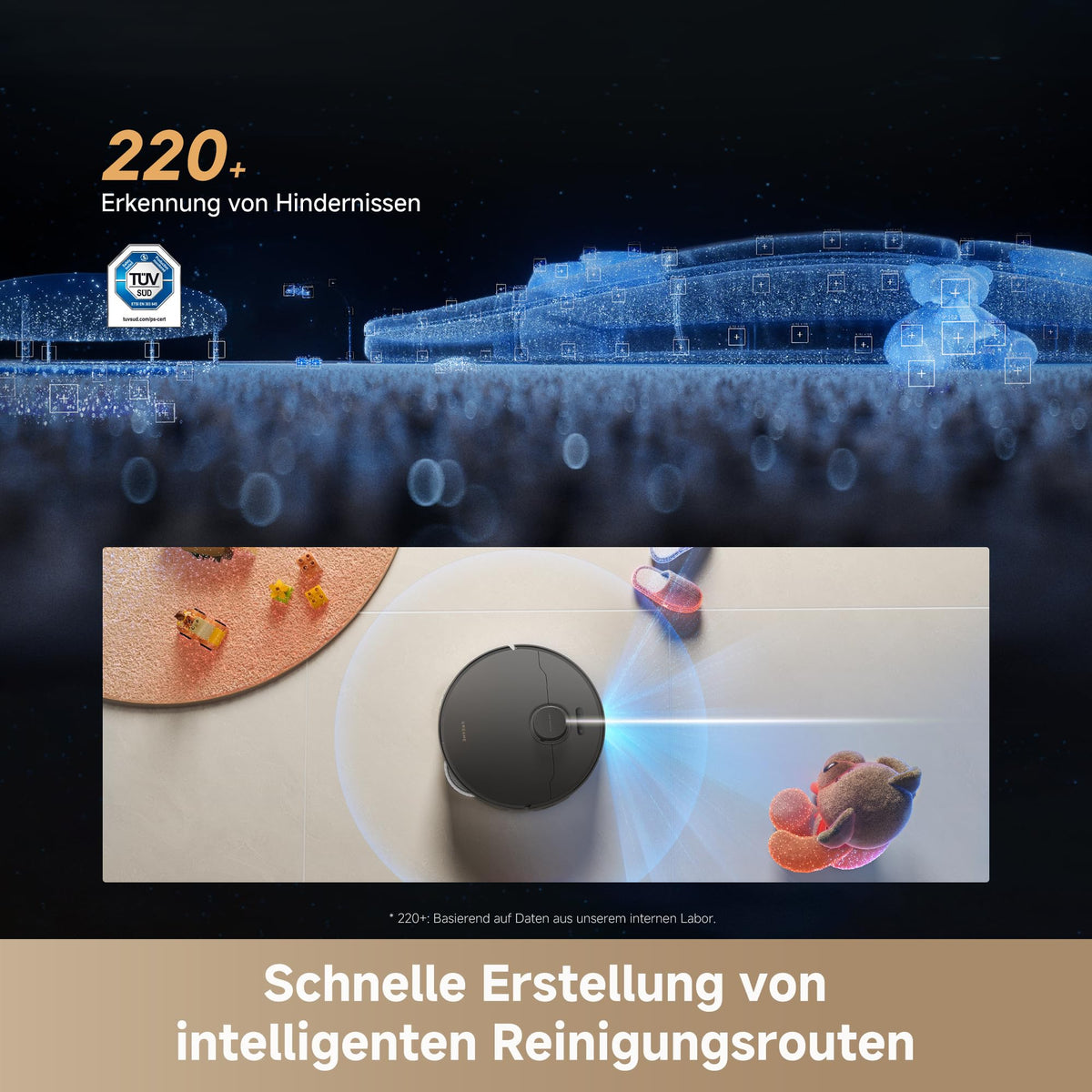 dreame L50s Pro Ultra Saugroboter mit Wischfunktion, 30.000 Pa