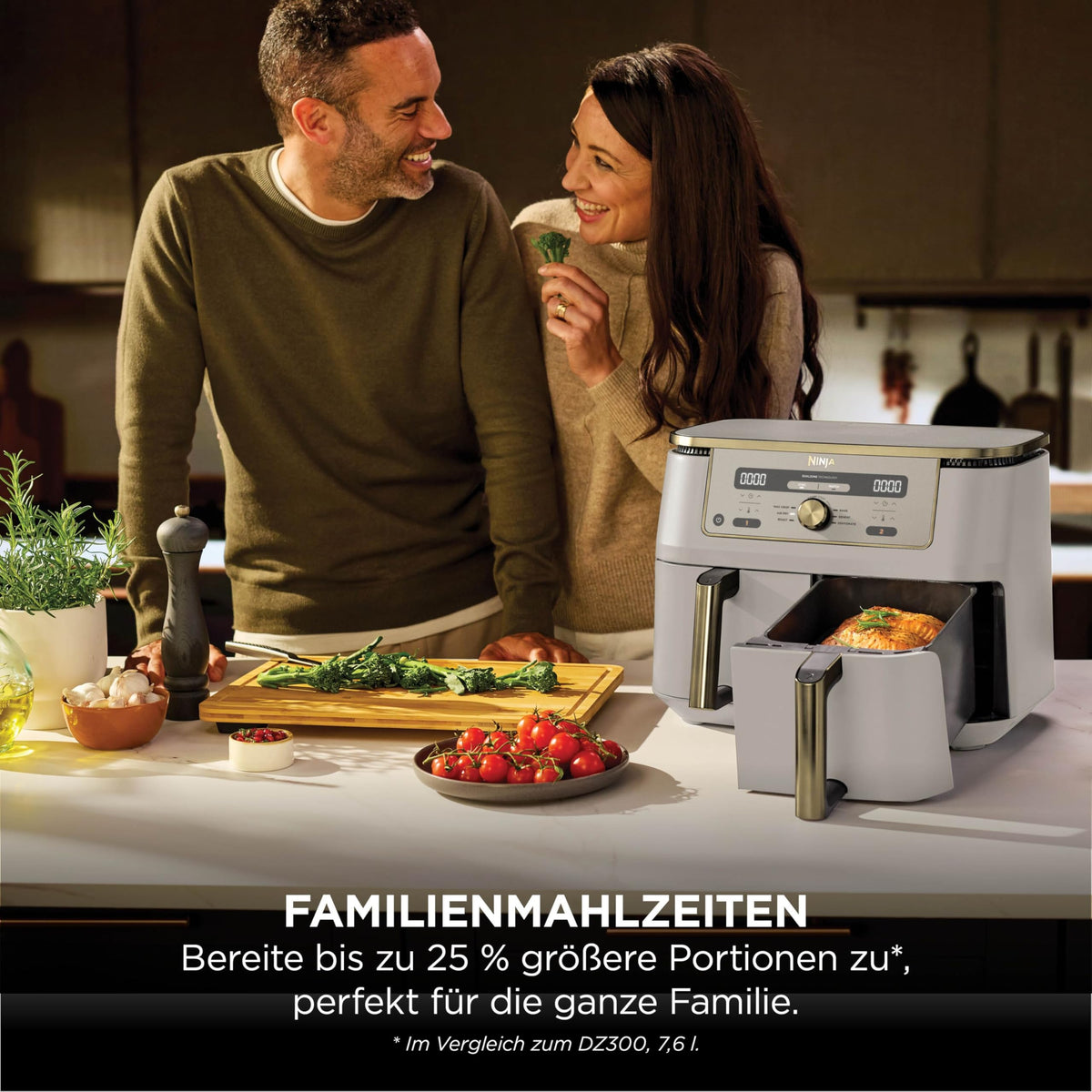 Ninja Dual Zone Digital Air Fryer, 2 Schubladen, 6-in-1, Heißluftfritteuse