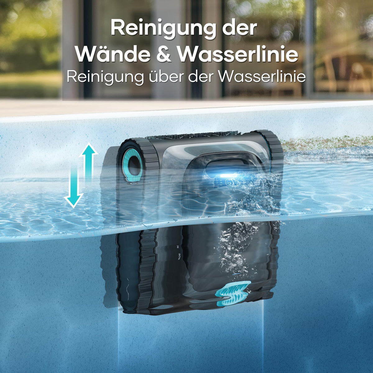 (2026 Upgrade) AIPER Scuba S1 Poolroboter Boden und Wand, Wasserlinienreinigung, Doppelfiltration, 270 Min Laufzeit, Intelligente Navigation, App-Steuerung & OTA-Updates für Einbau- und Aufstellpools