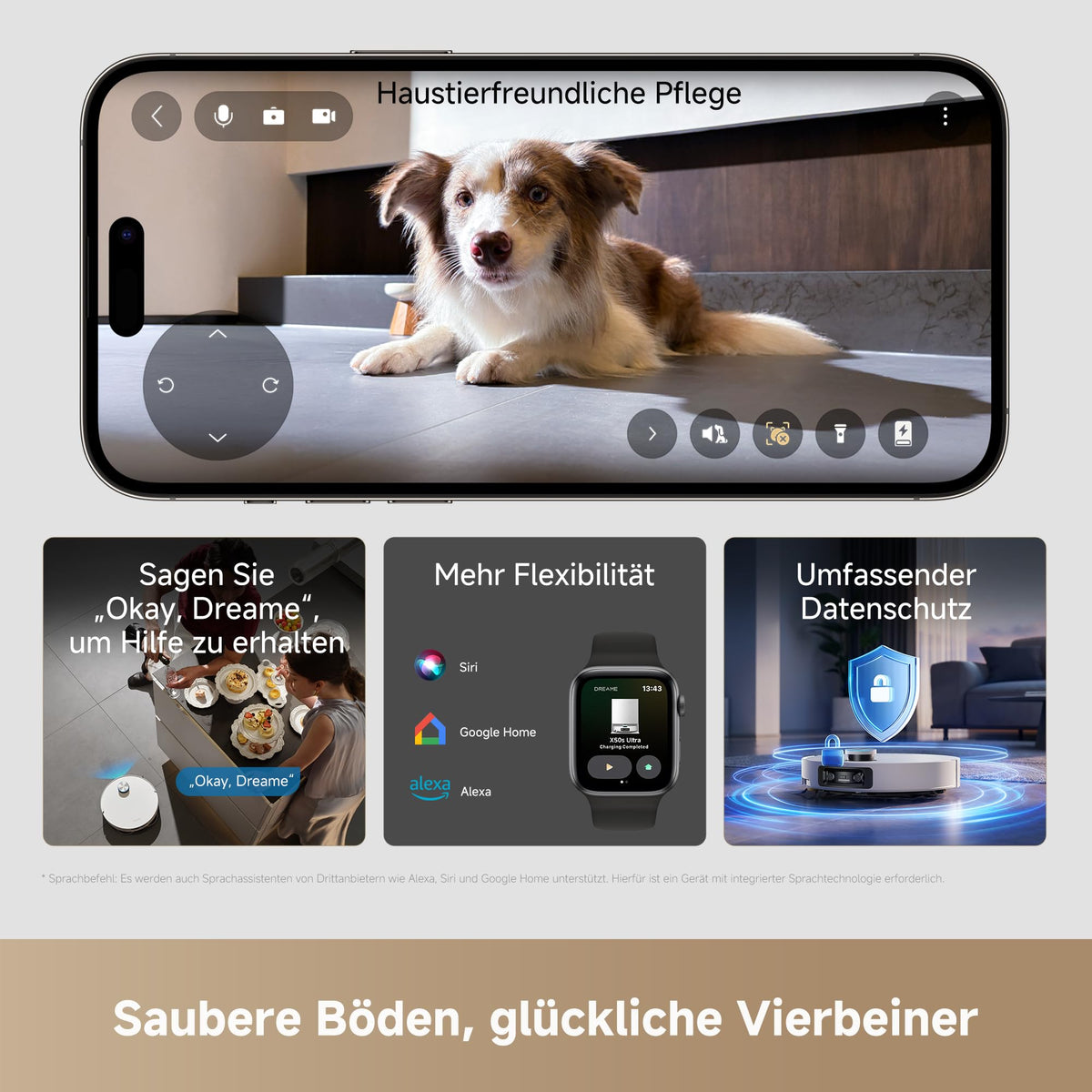 dreame X50s Ultra Saugroboter mit Wischfunktion, Ultradünnem 7,95-cm-Design