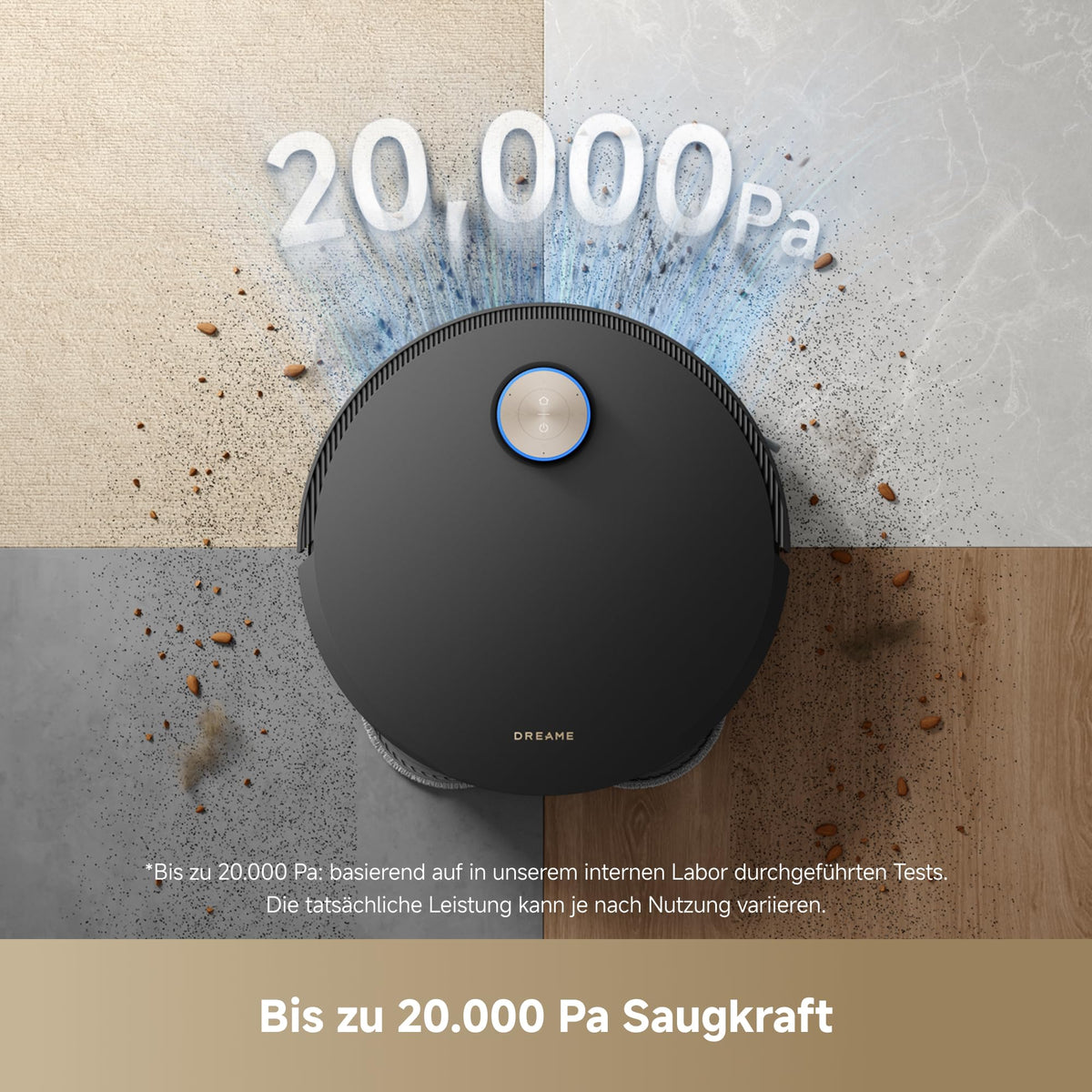 dreame X50 Master Saugroboter mit kompakter 24,9-cm-Basisstation