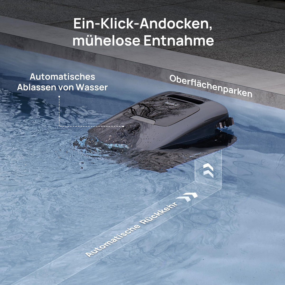 Beatbot Aquasense 2 Ultra Poolroboter, KI Mapping, 5-in-1 Reinigung, Blau