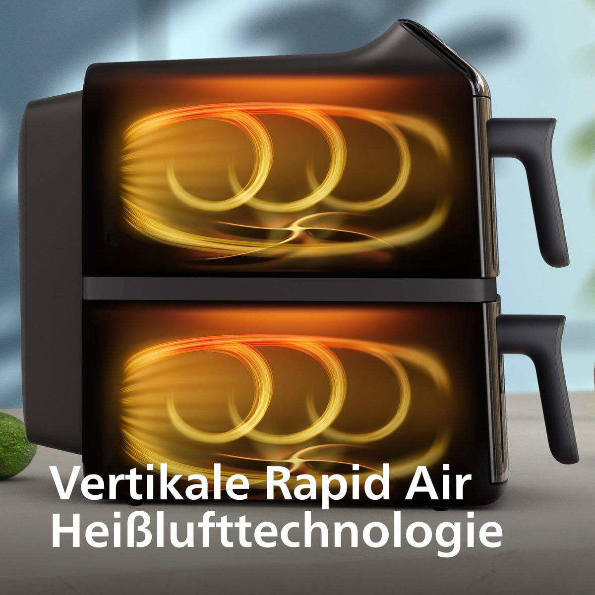 Philips Stacked Airfryer 4000 Serie Heißluftfritteuse, Schwarz, 10 L