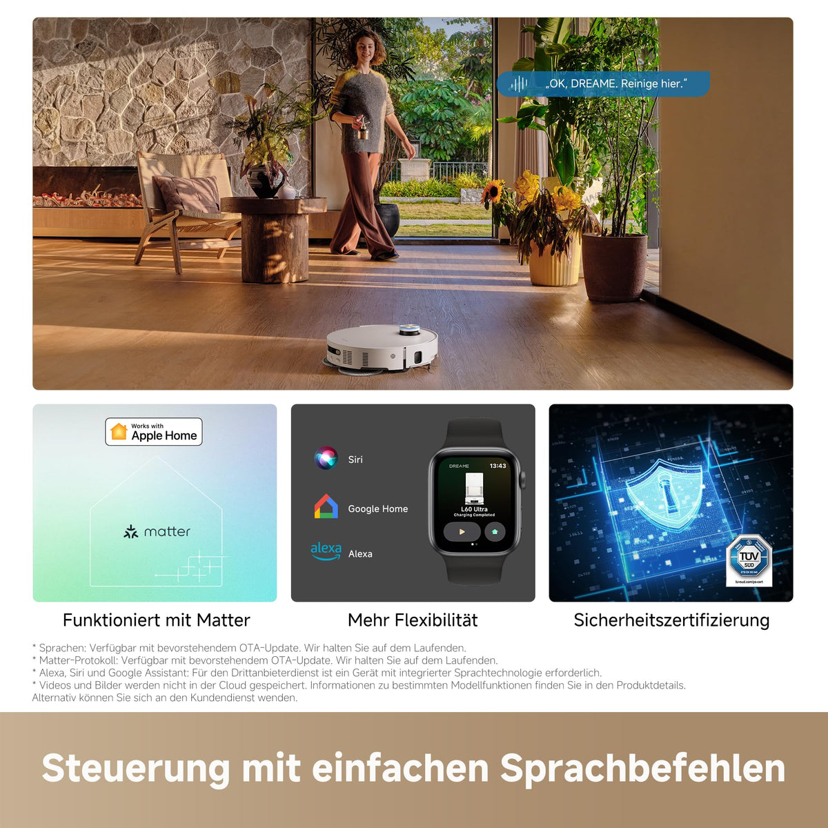 dreame L60 Ultra Saugroboter mit Wischfunktion, 35.000 Pa Saugkraft