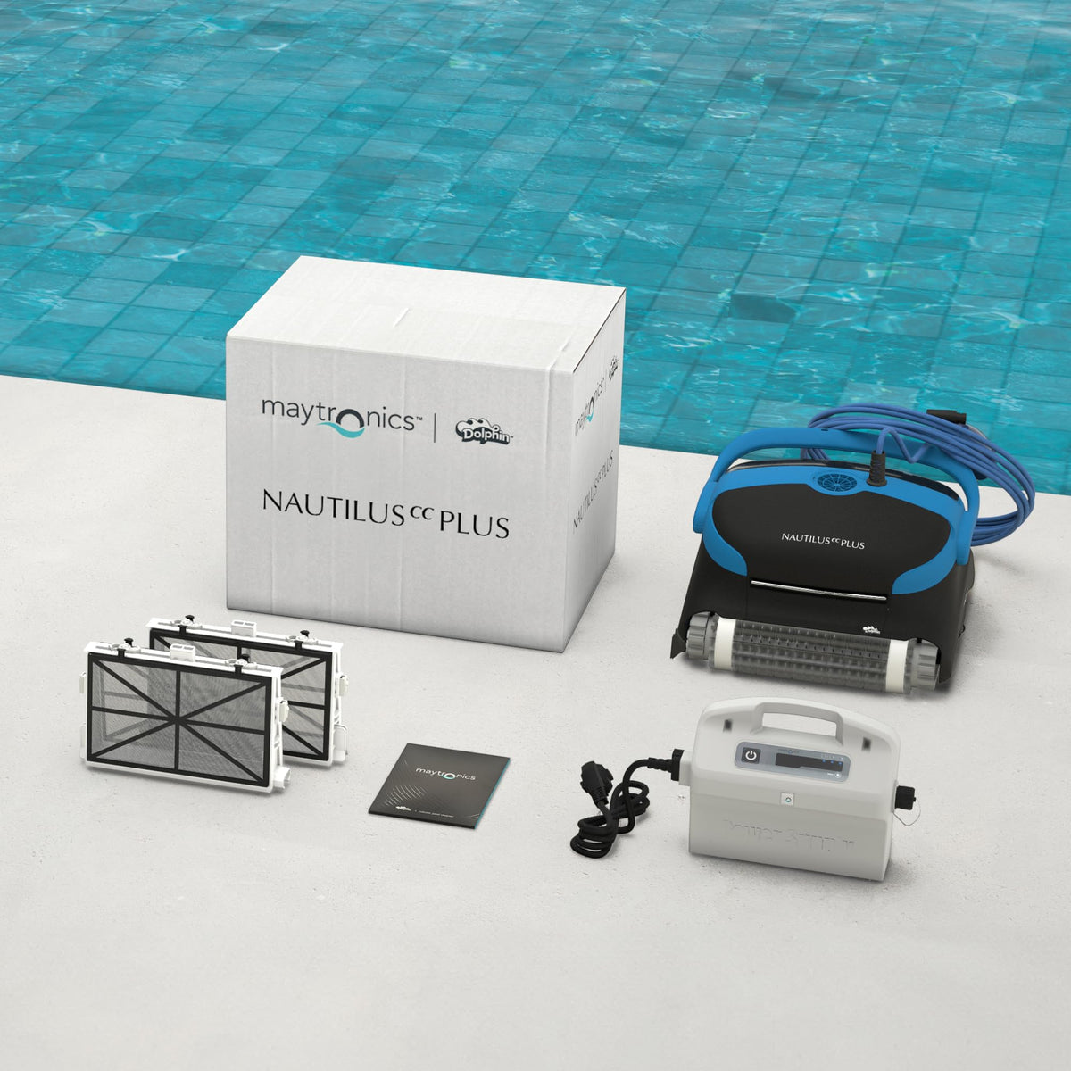 Dolphin Nautilus CC Plus Poolroboter Boden und Wand, Intelligenten Navigation, Starke Saugkraft, Doppelfiltration, mit Wochenplaner, Poolreiniger für Eingelassene Pools bis zu 12m