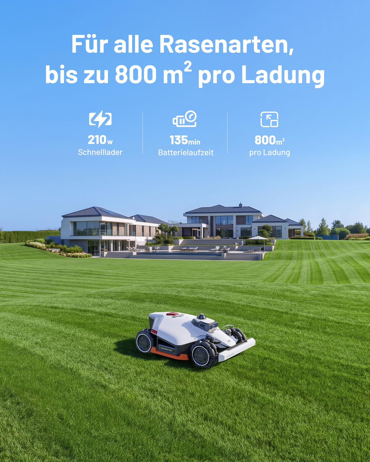 Mammotion LUBA 3 AWD 1500 Mähroboter ohne Begrenzungskabel,Empf.1500m²