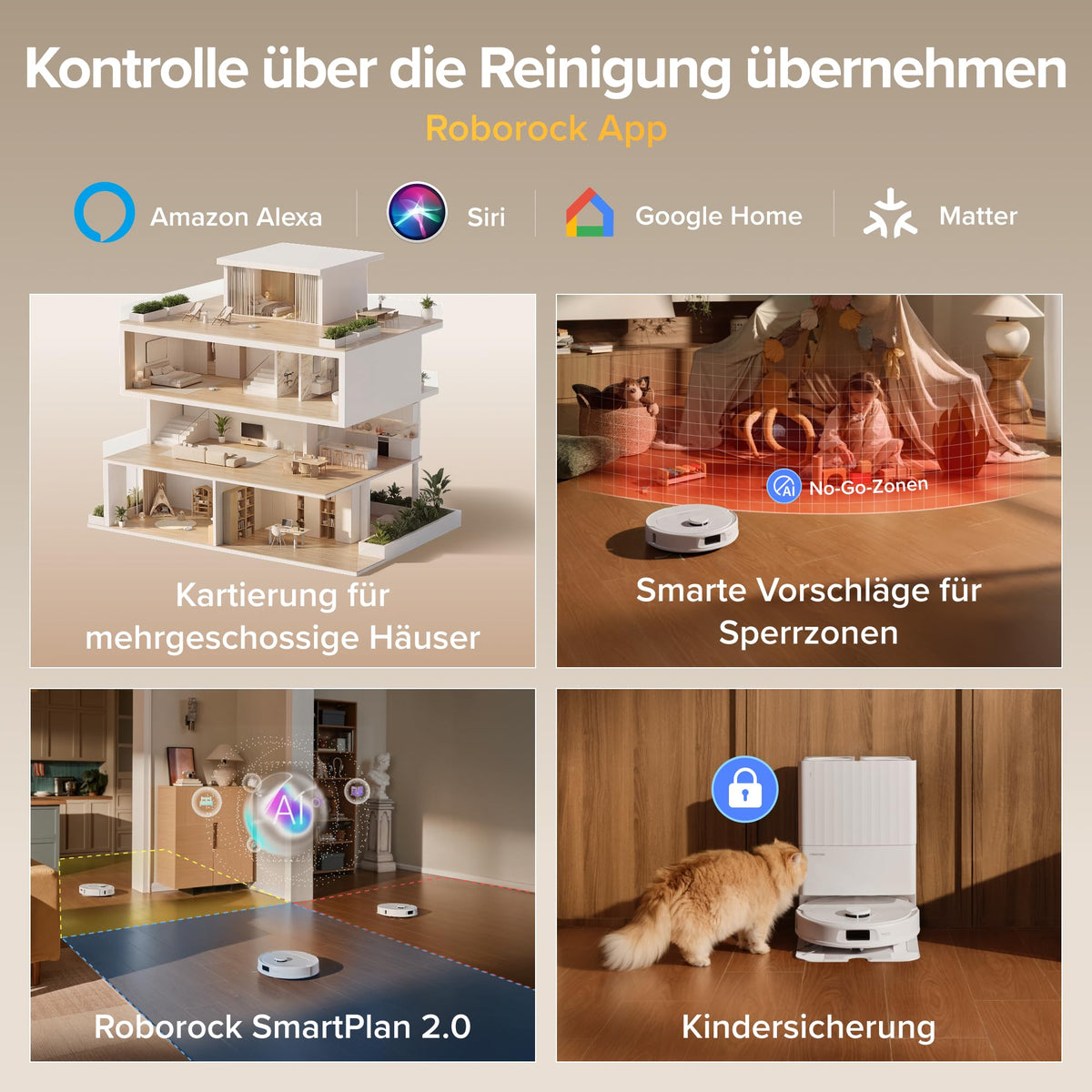 roborock Qrevo S Pro Saugroboter mit Wischfunktion, 18.500 Pa Saugkraft