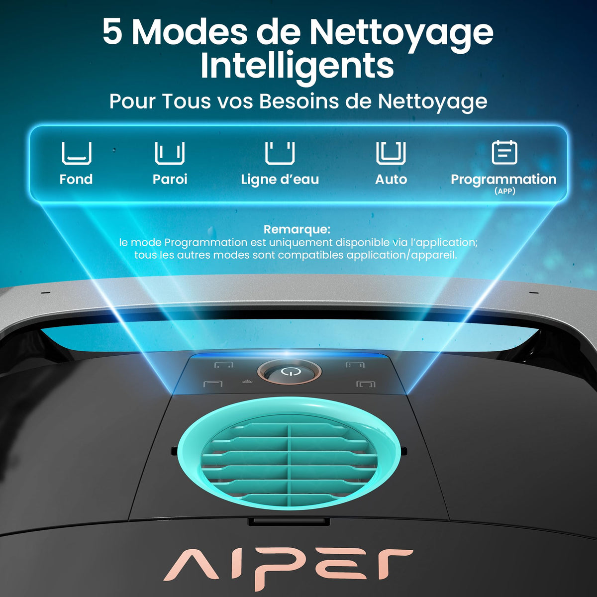 AIPER (2026 Neu) Scuba S3 Poolroboter für Boden, Wand & Wasserlinie, Poolsauger Akku mit Wasserlinien-Parkfunktion, 3-Mikron-Filter, Sensor-Navigation & App-Steuerung, für Einbau- & Aufstellpools