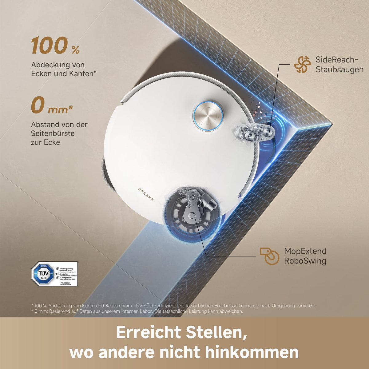 dreame L60 Ultra Saugroboter mit Wischfunktion, 35.000 Pa Saugkraft