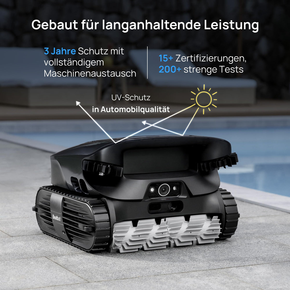 Beatbot Aquasense 2 Ultra Poolroboter, KI Mapping, 5-in-1 Komplettreinigung