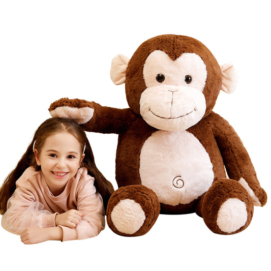 IKASA Groß AFFE Kuscheltier Riesen Stofftier,78cm Gross Plüschtier Riesige Plüsch Spielzeug Jumbo Plüschtiere,Geschenk für Kinder