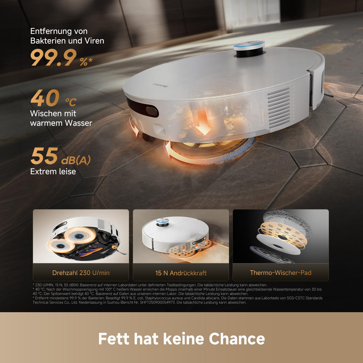 dreame X50s Ultra Saugroboter mit Wischfunktion, Ultradünnem 7,95-cm-Design